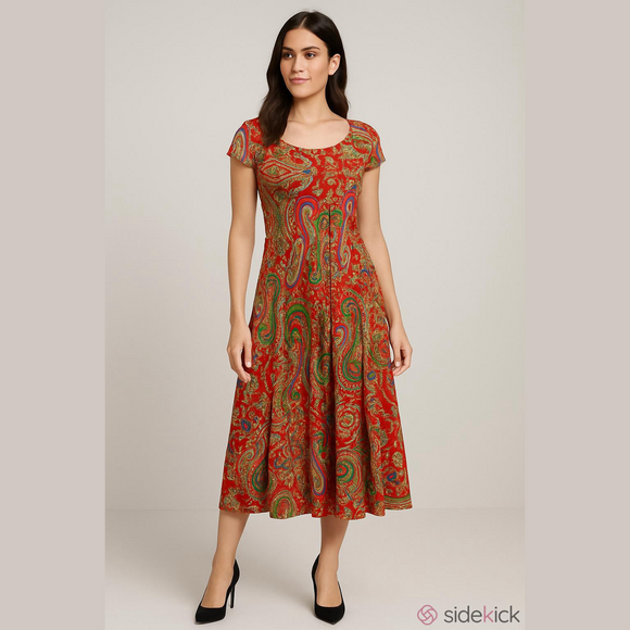 Lauren Ralph Lauren Dresses & Skirts - Ralph Lauren Red Paisley Dress
